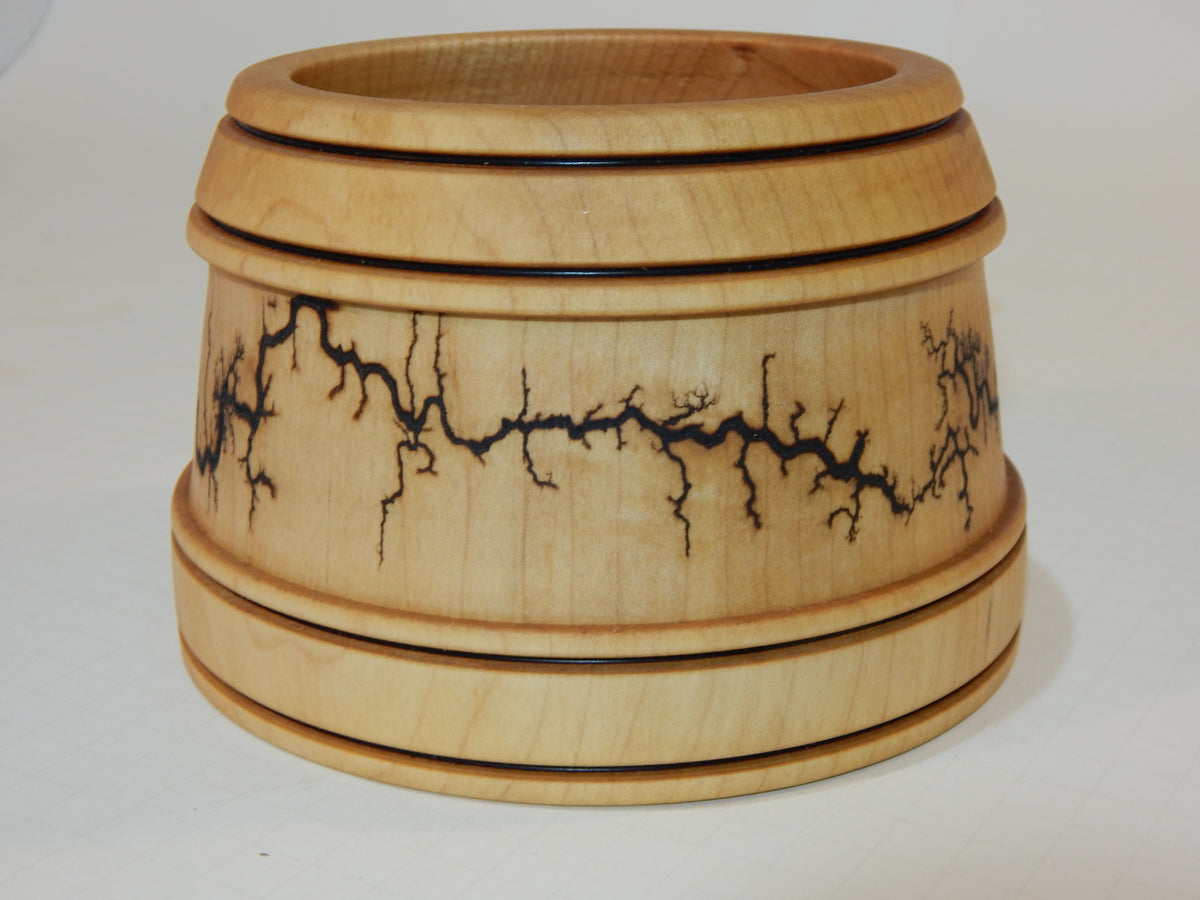 Maple Bowl, Handmade Lathe Turned Box, Artisan Crafted