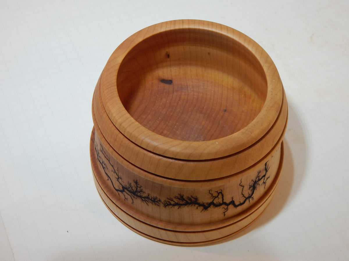 Maple Bowl, Handmade Lathe Turned Box, Artisan Crafted