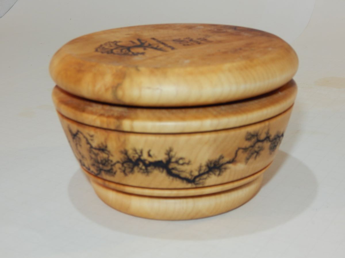 Maple Bowl, Handmade Lathe Turned Box, Artisan Crafted
