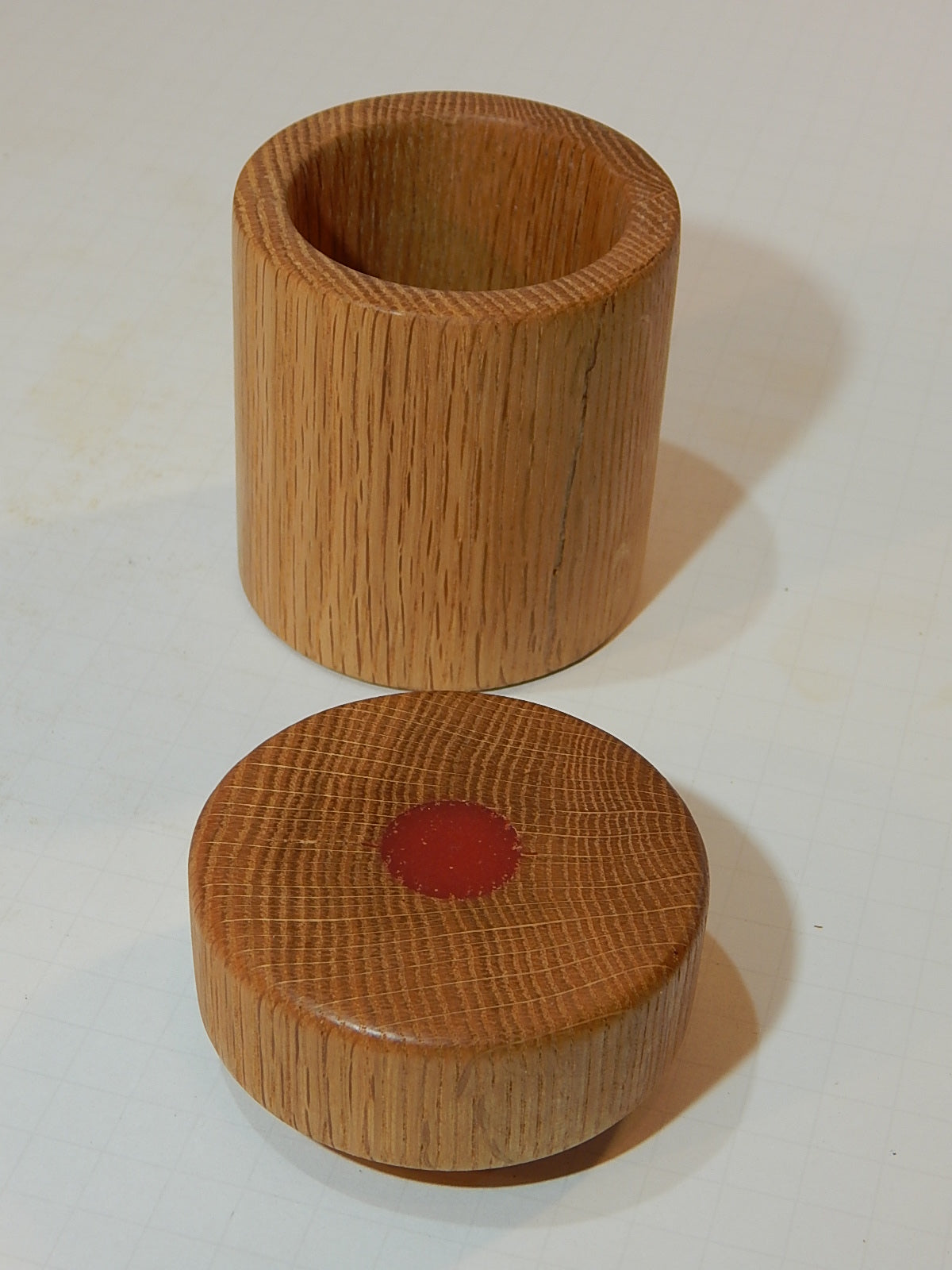 Oak Bowl with Lid, Handmade Lathe Turned Box, Artisan Crafted