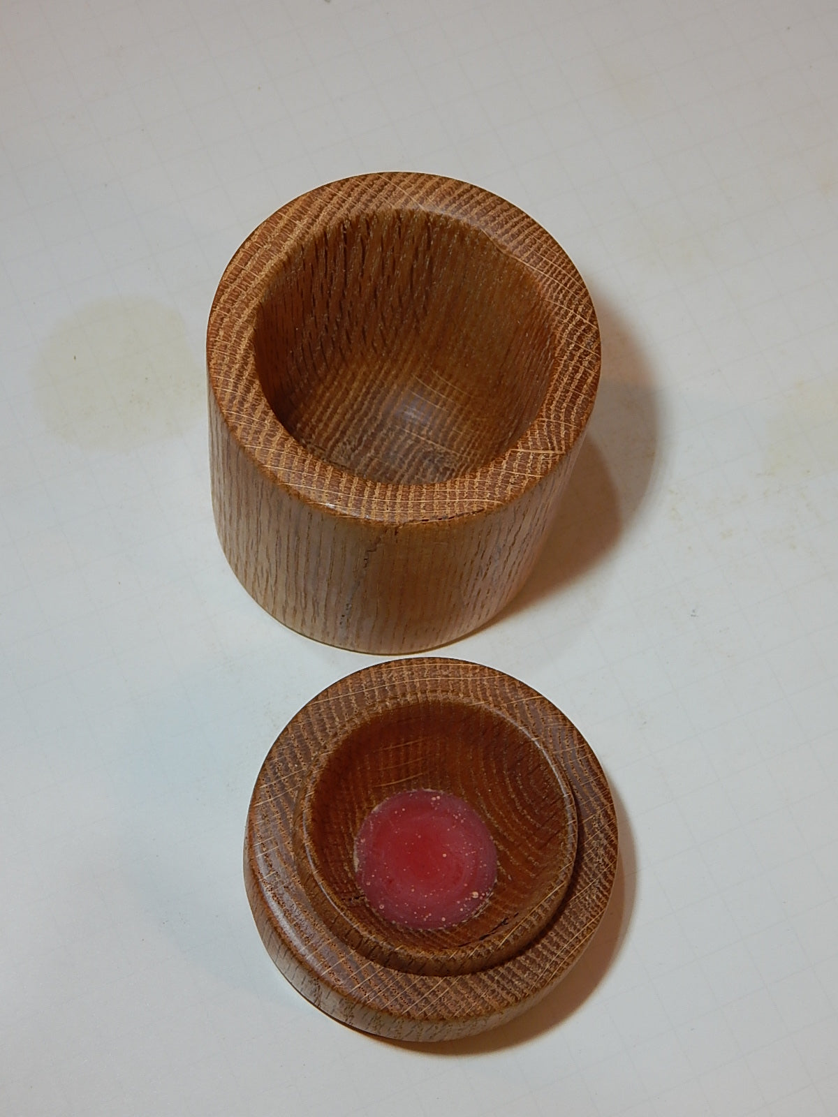 Oak Bowl with Lid, Handmade Lathe Turned Box, Artisan Crafted