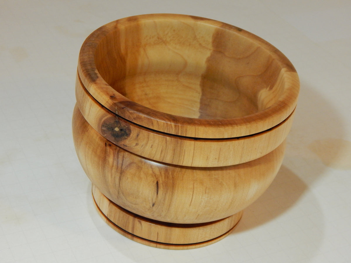 Maple Bowl, Handmade Lathe Turned Box, Artisan Crafted