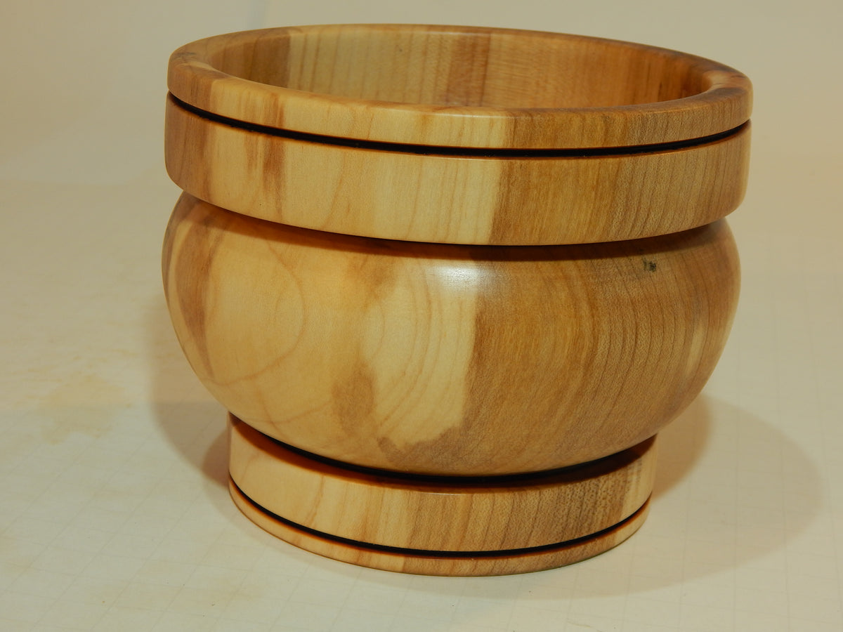 Maple Bowl, Handmade Lathe Turned Box, Artisan Crafted