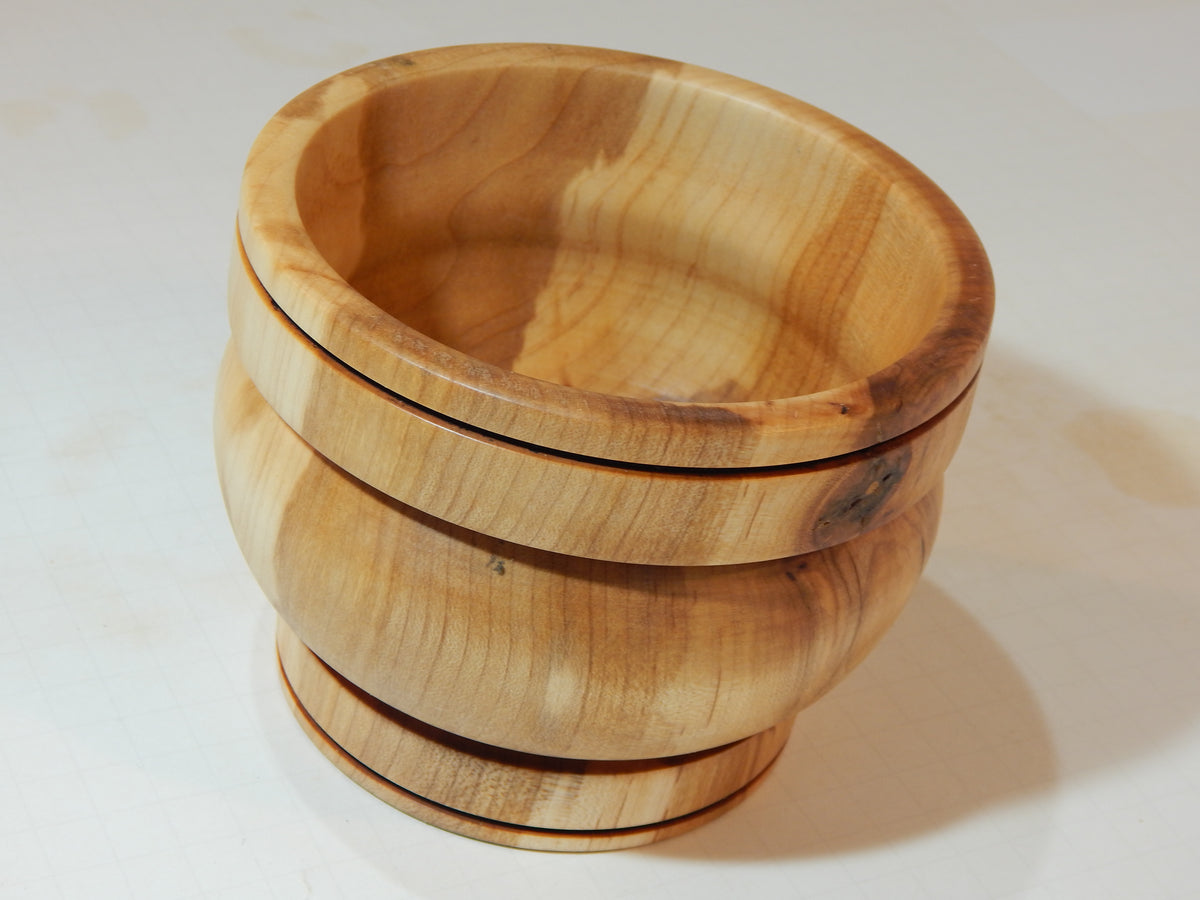 Maple Bowl, Handmade Lathe Turned Box, Artisan Crafted
