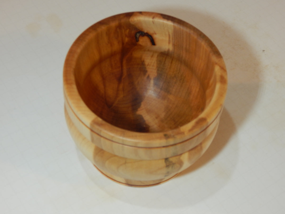 Maple Bowl, Handmade Lathe Turned Box, Artisan Crafted