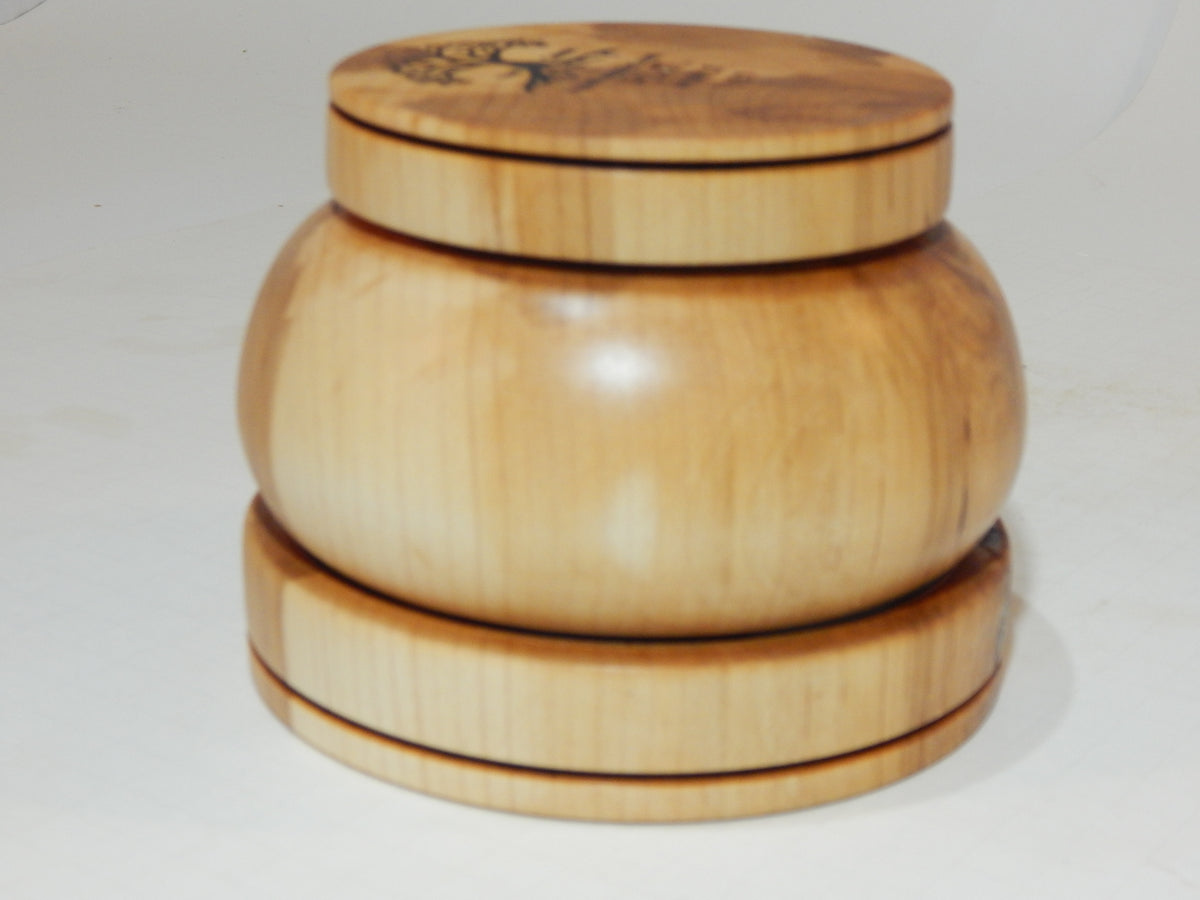 Maple Bowl, Handmade Lathe Turned Box, Artisan Crafted