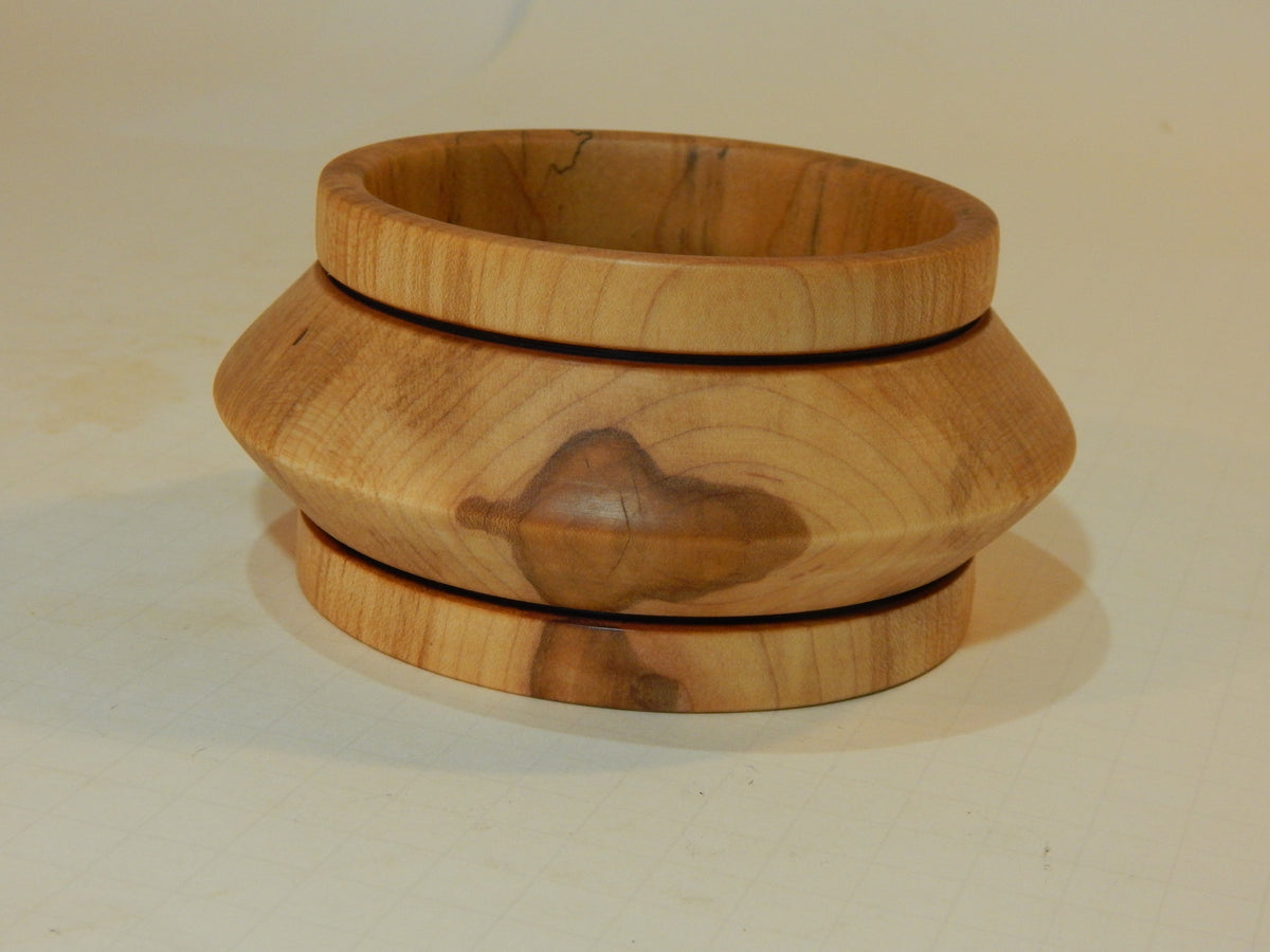 Maple Bowl, Handmade Lathe Turned Box, Artisan Crafted