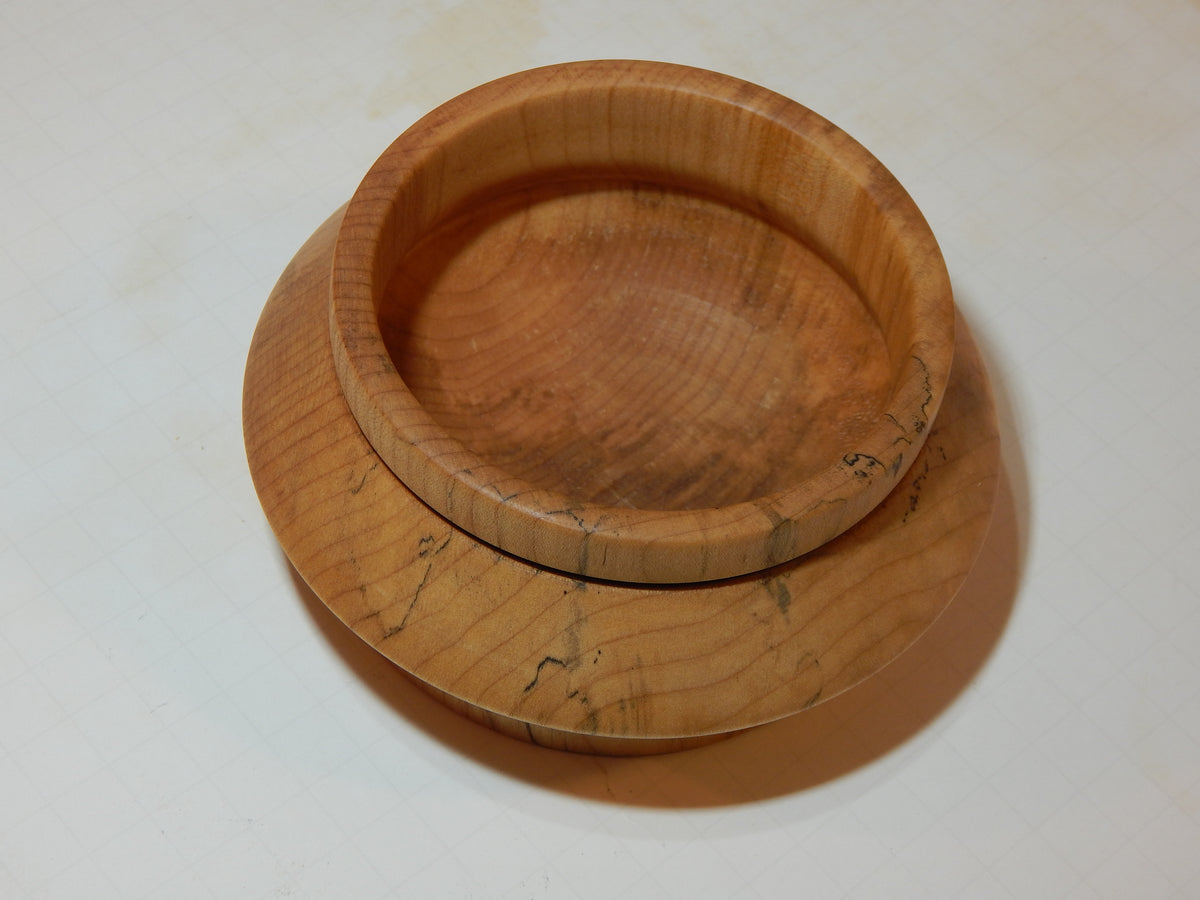 Maple Bowl, Handmade Lathe Turned Box, Artisan Crafted