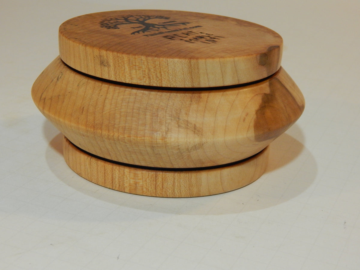 Maple Bowl, Handmade Lathe Turned Box, Artisan Crafted