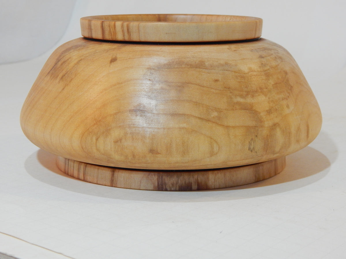 Maple Bowl, Handmade Lathe Turned Box, Artisan Crafted
