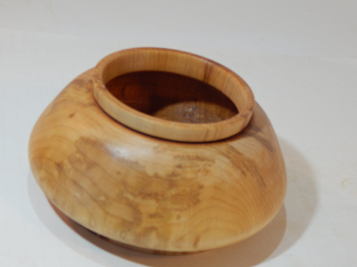 Maple Bowl, Handmade Lathe Turned Box, Artisan Crafted