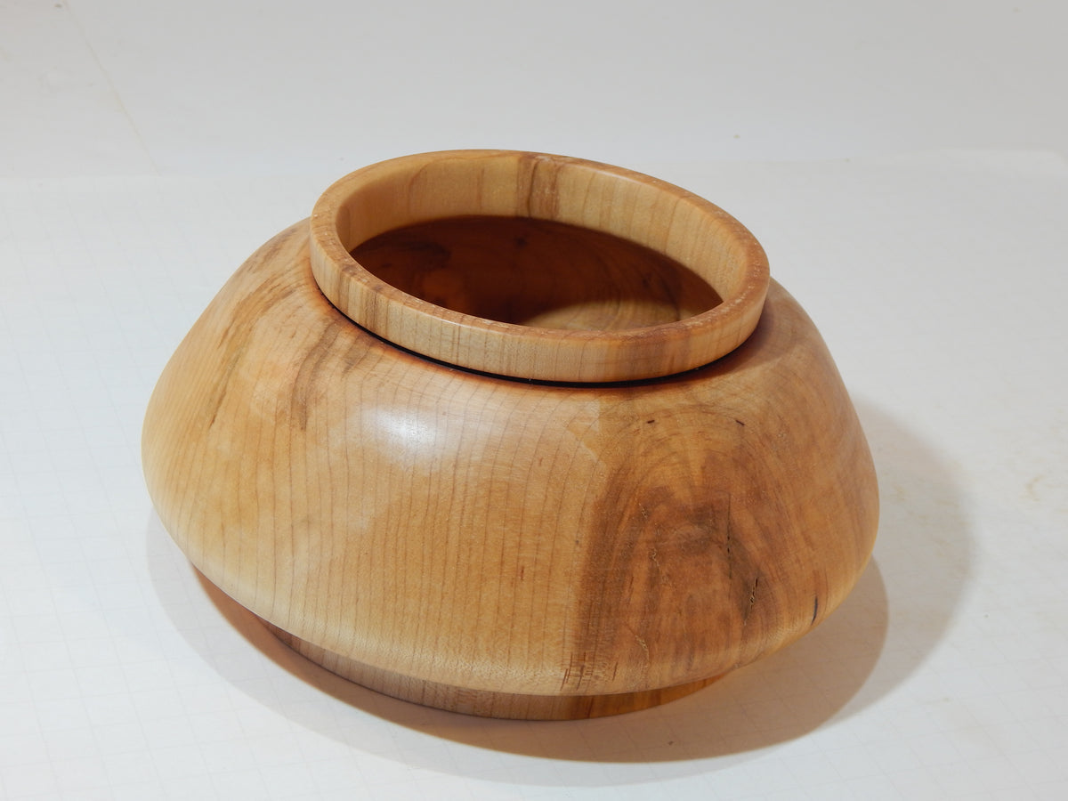 Maple Bowl, Handmade Lathe Turned Box, Artisan Crafted