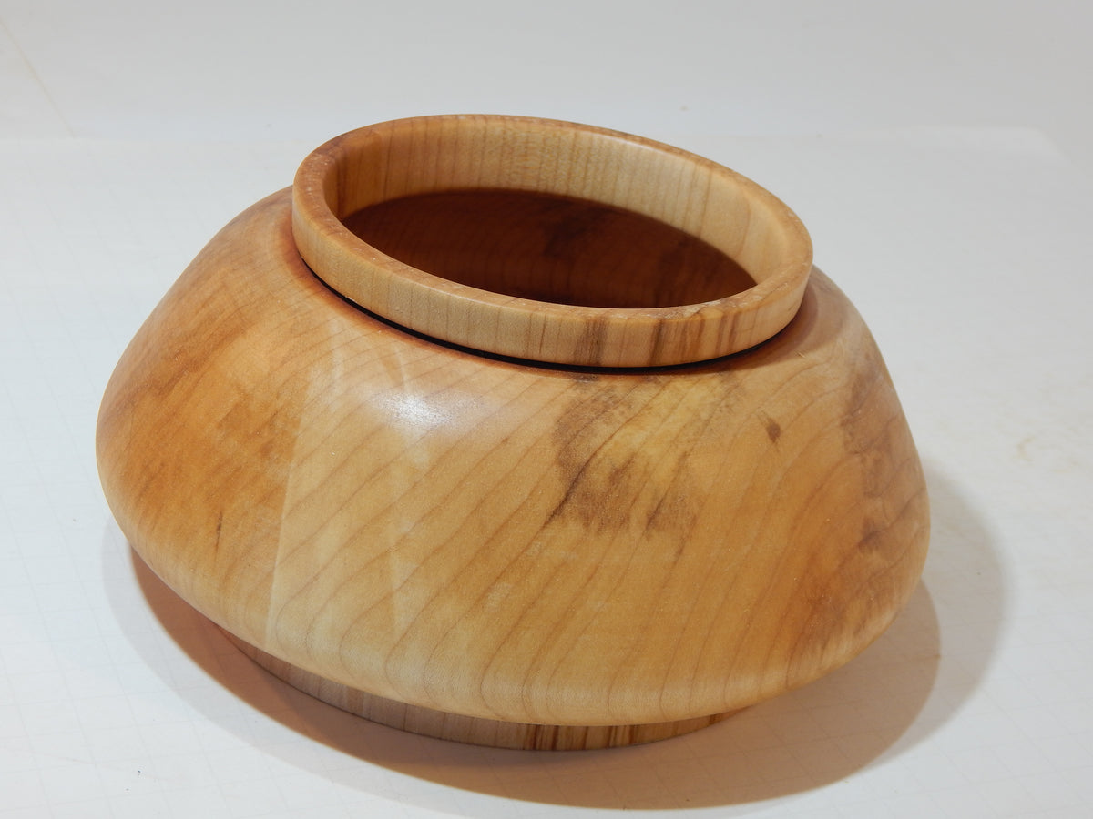 Maple Bowl, Handmade Lathe Turned Box, Artisan Crafted