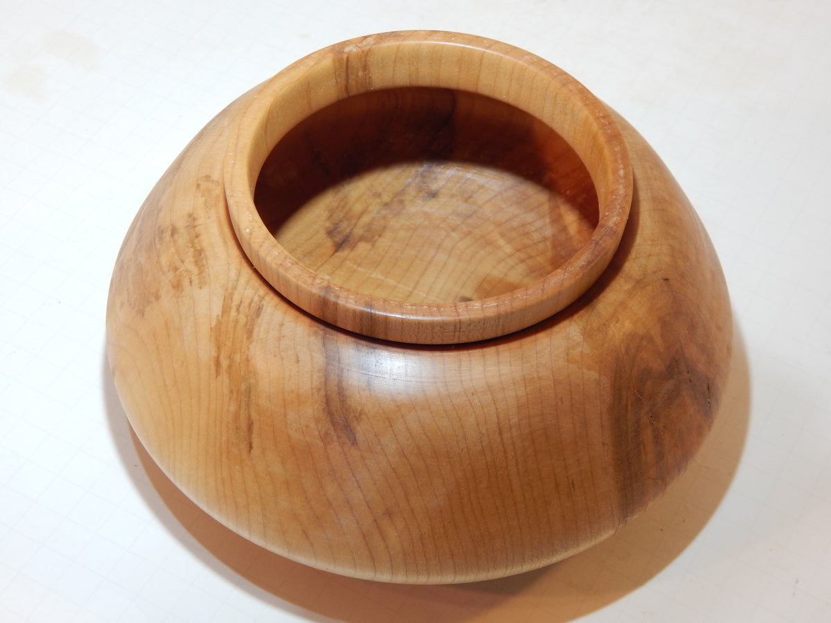 Maple Bowl, Handmade Lathe Turned Box, Artisan Crafted
