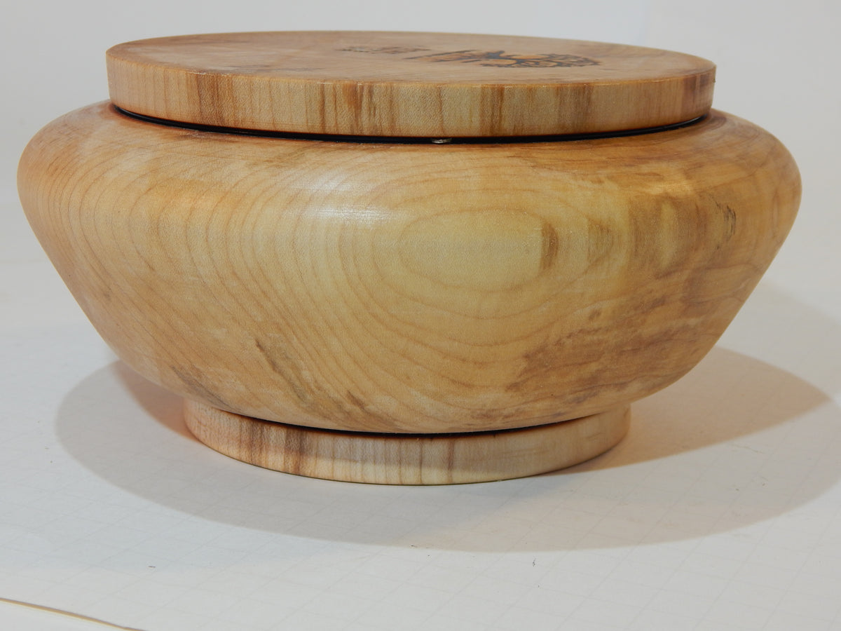 Maple Bowl, Handmade Lathe Turned Box, Artisan Crafted