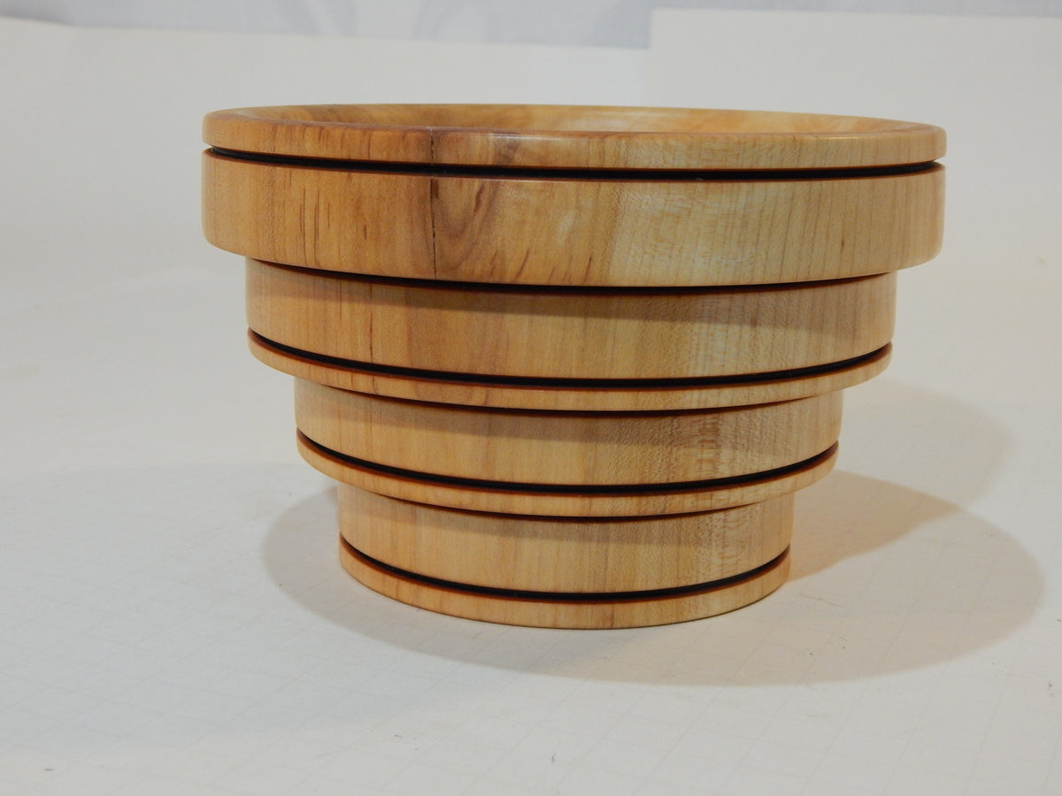 Maple Bowl, Handmade Lathe Turned Box, Artisan Crafted
