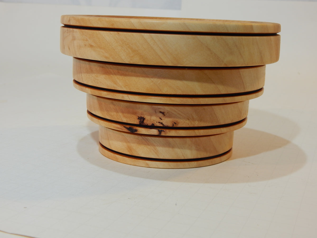 Maple Bowl, Handmade Lathe Turned Box, Artisan Crafted