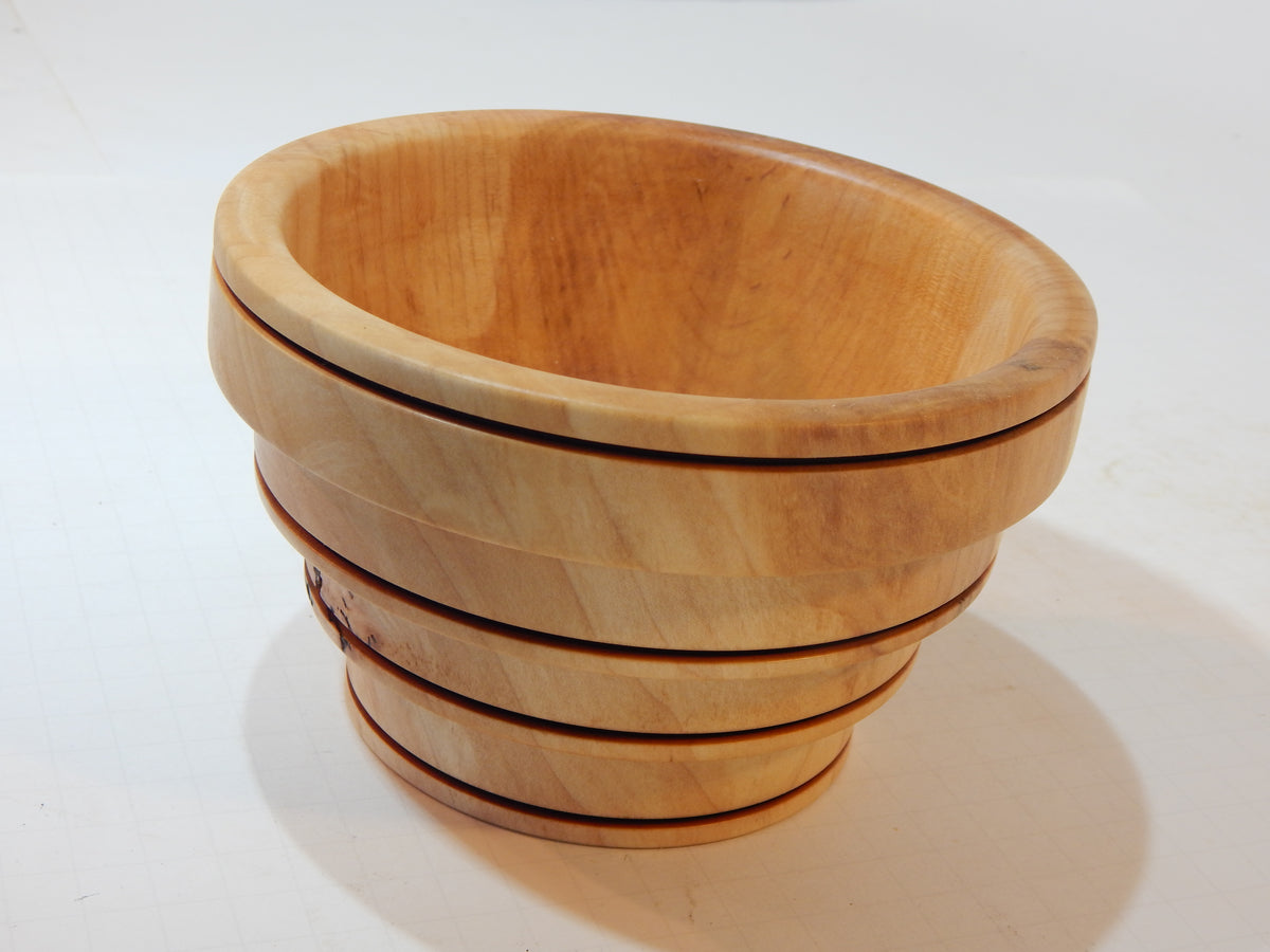 Maple Bowl, Handmade Lathe Turned Box, Artisan Crafted