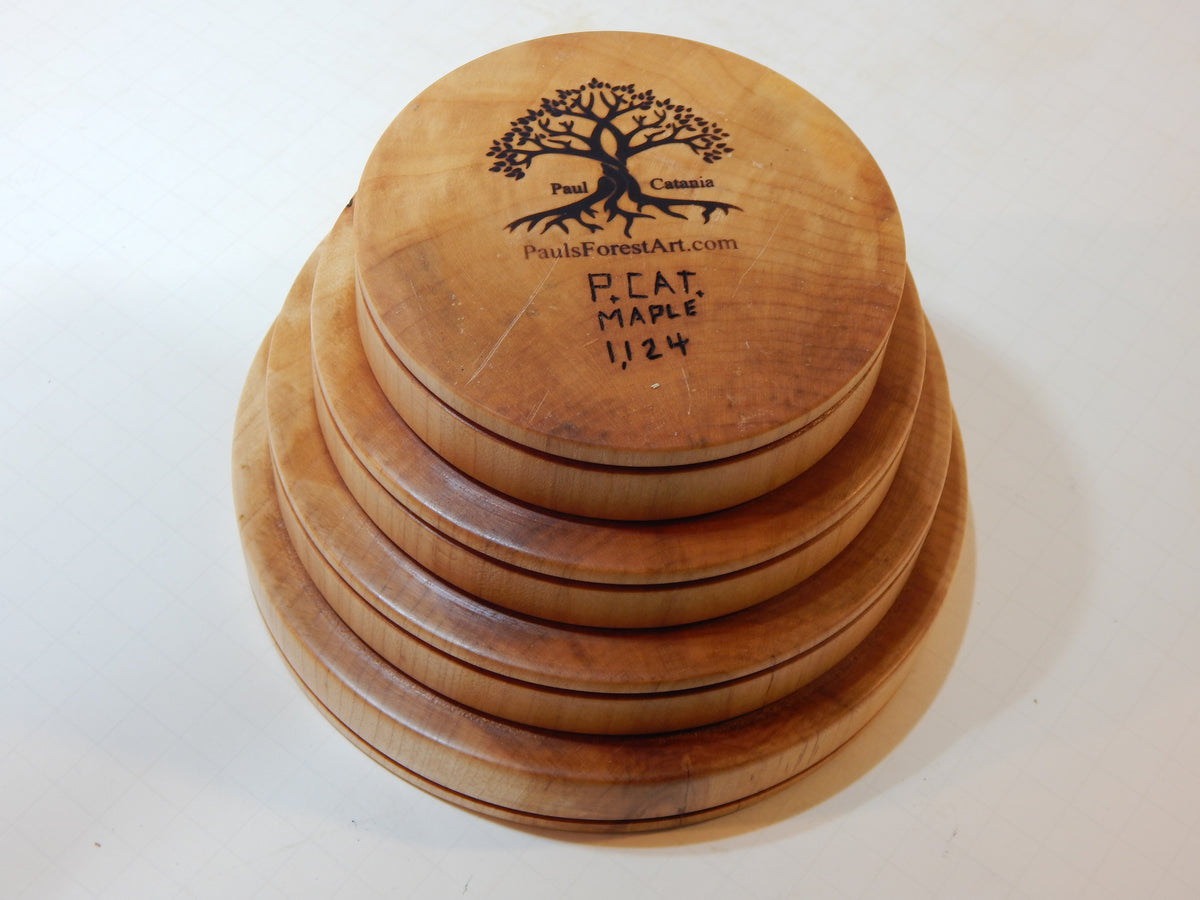 Maple Bowl, Handmade Lathe Turned Box, Artisan Crafted