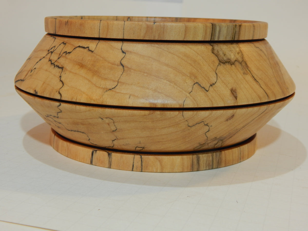 Maple Bowl, Handmade Lathe Turned Box, Artisan Crafted