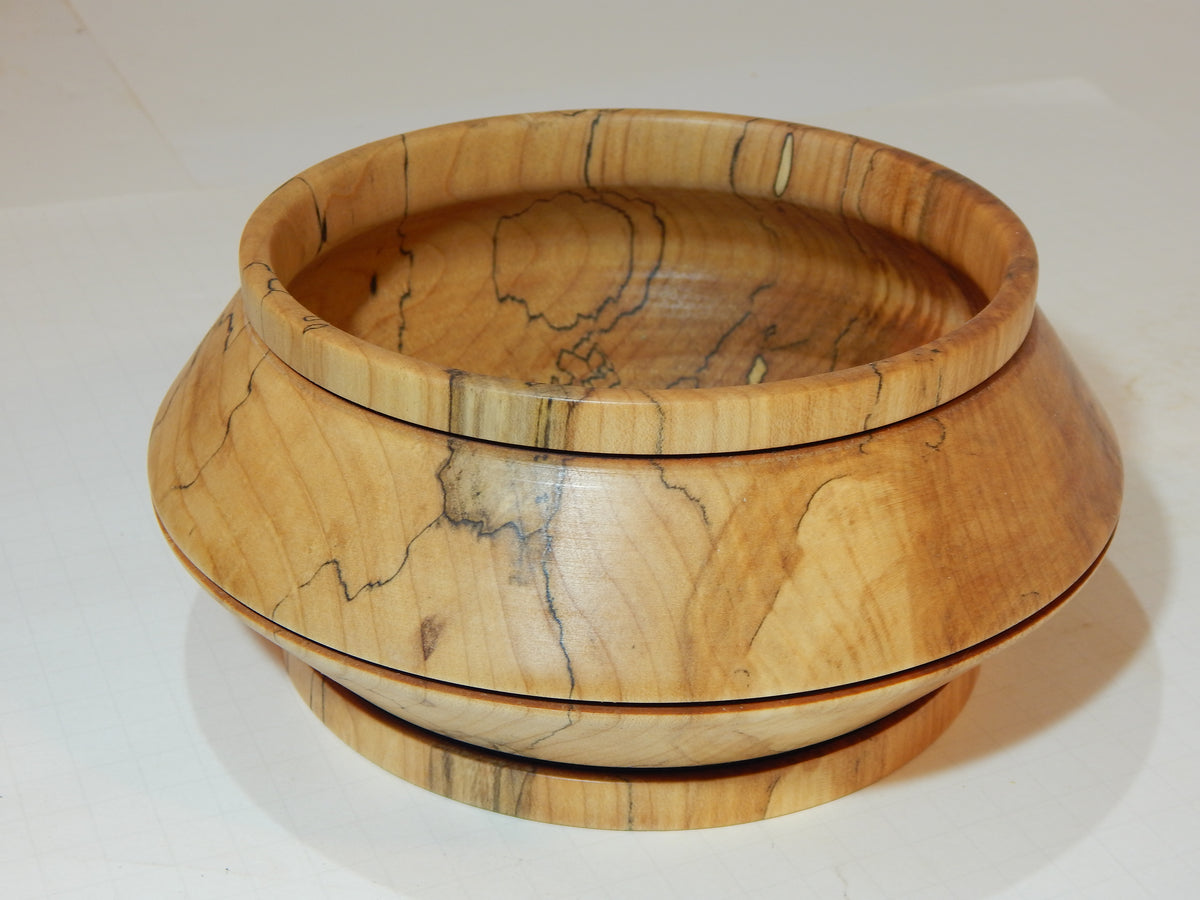 Maple Bowl, Handmade Lathe Turned Box, Artisan Crafted