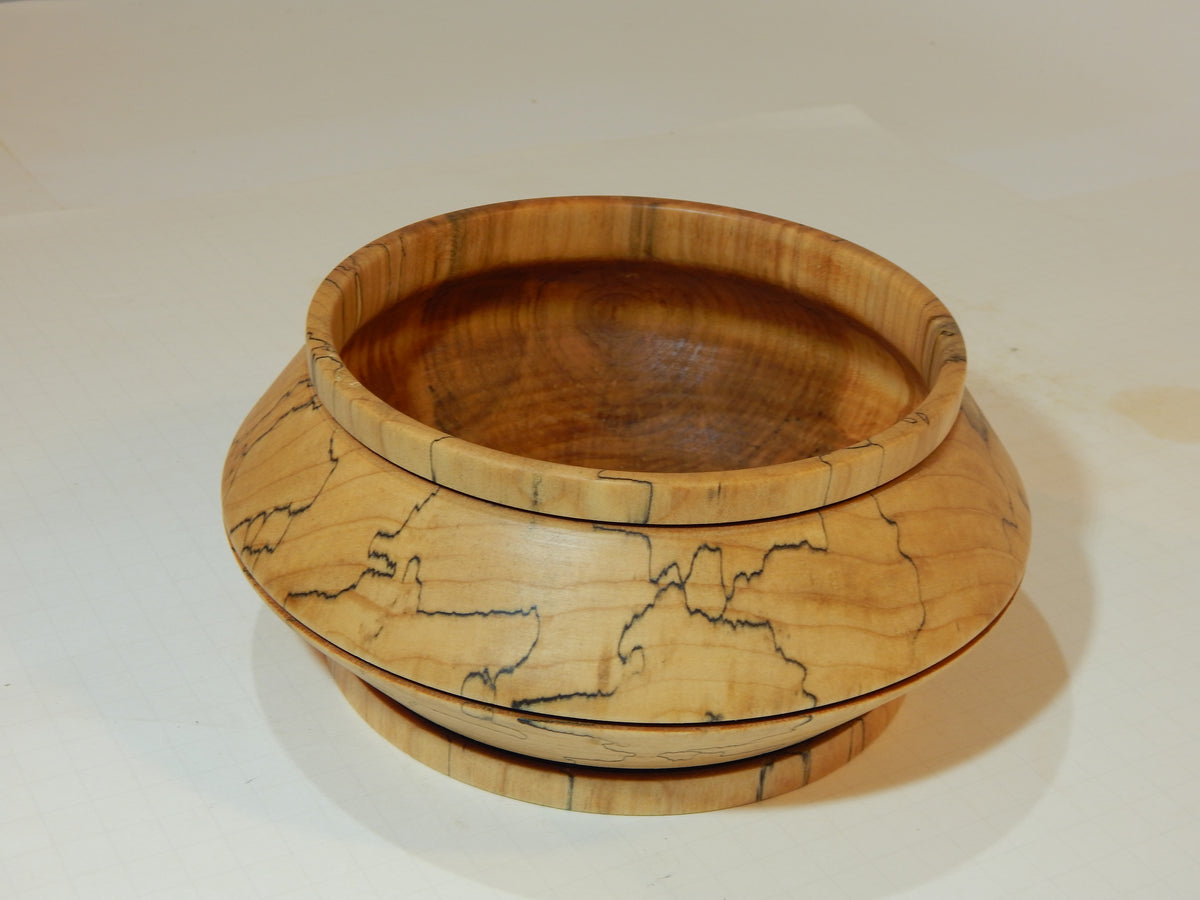 Maple Bowl, Handmade Lathe Turned Box, Artisan Crafted