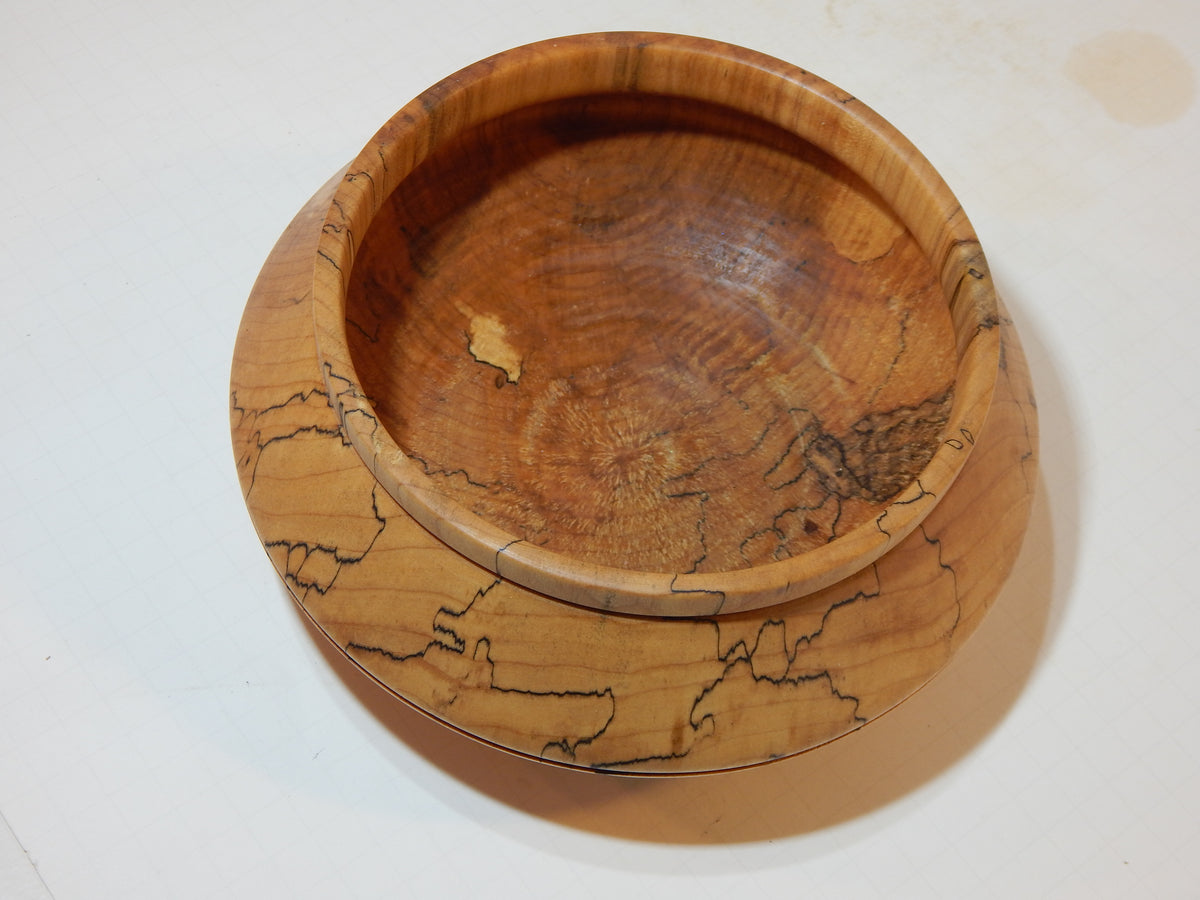 Maple Bowl, Handmade Lathe Turned Box, Artisan Crafted