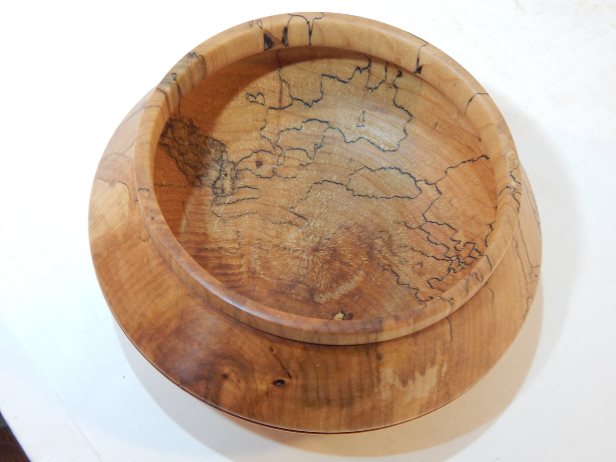 Maple Bowl, Handmade Lathe Turned Box, Artisan Crafted
