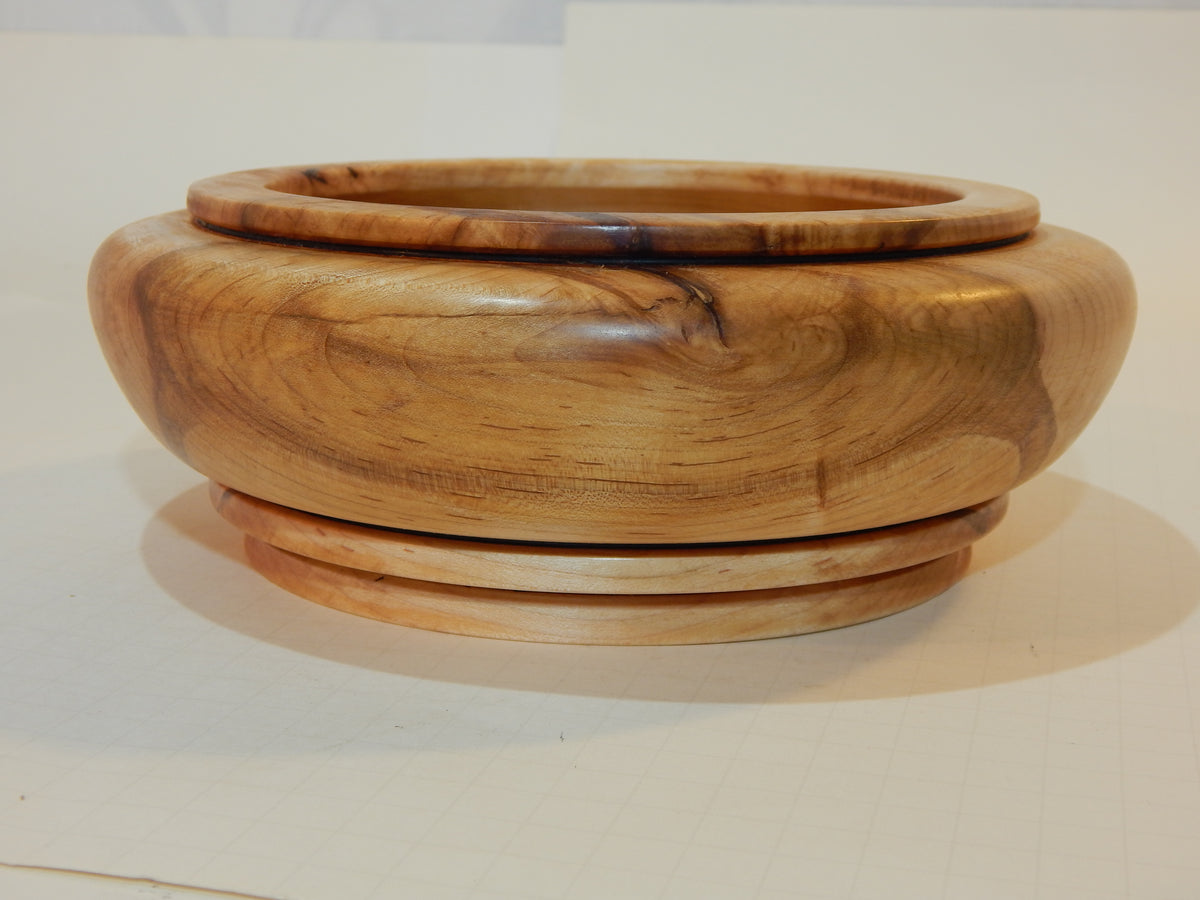 Maple Bowl, Handmade Lathe Turned Box, Artisan Crafted