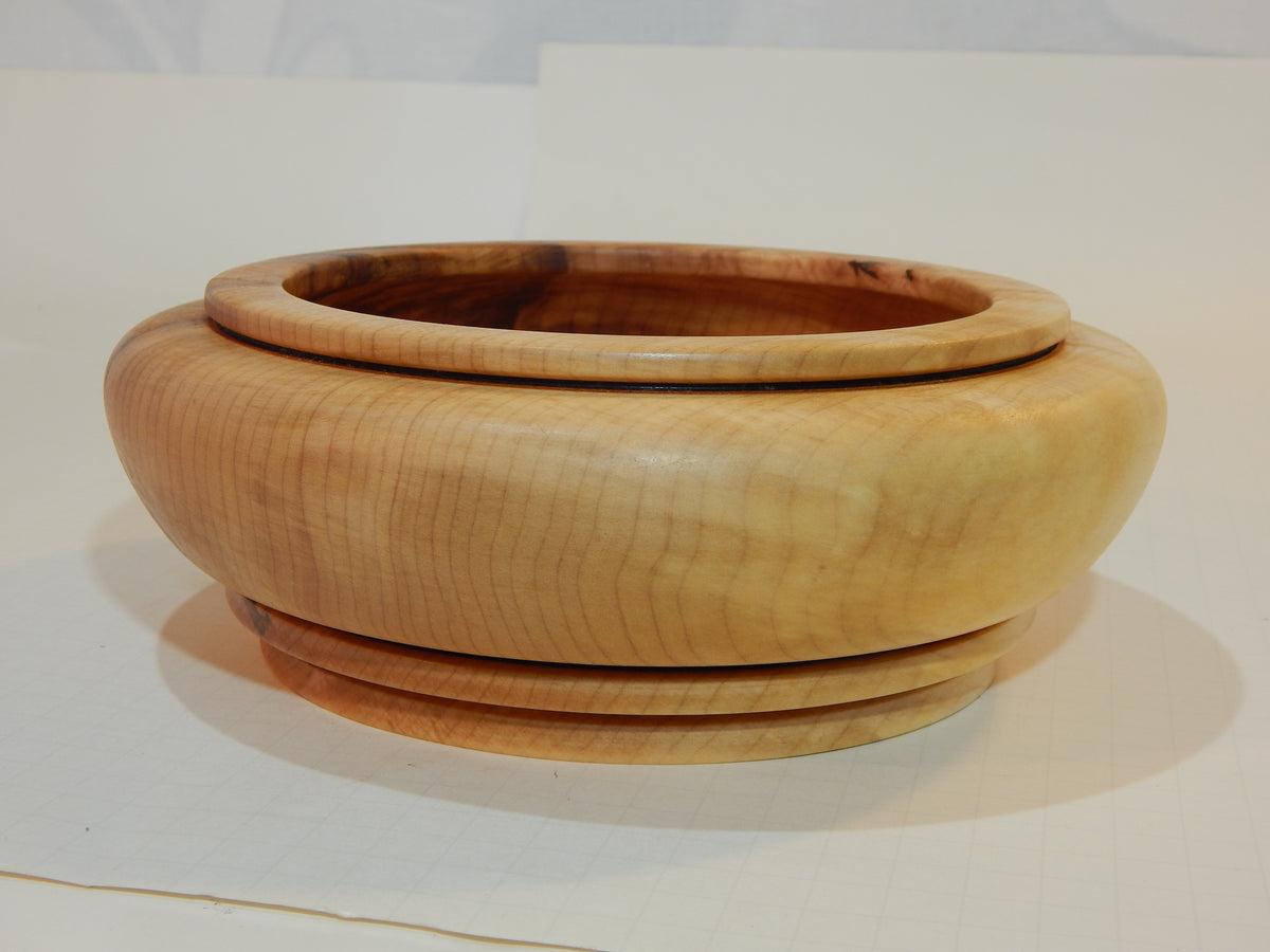 Maple Bowl, Handmade Lathe Turned Box, Artisan Crafted