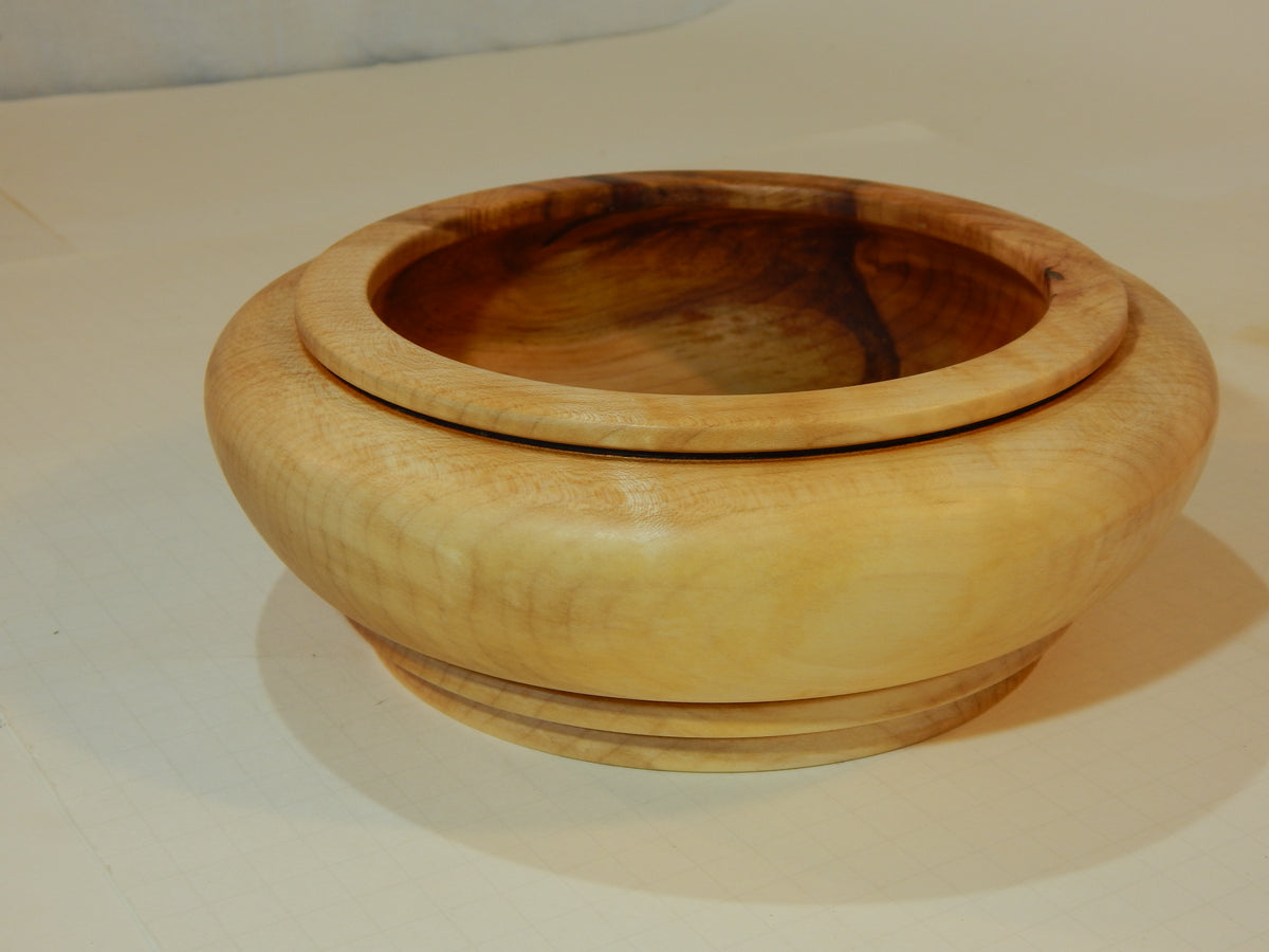 Maple Bowl, Handmade Lathe Turned Box, Artisan Crafted