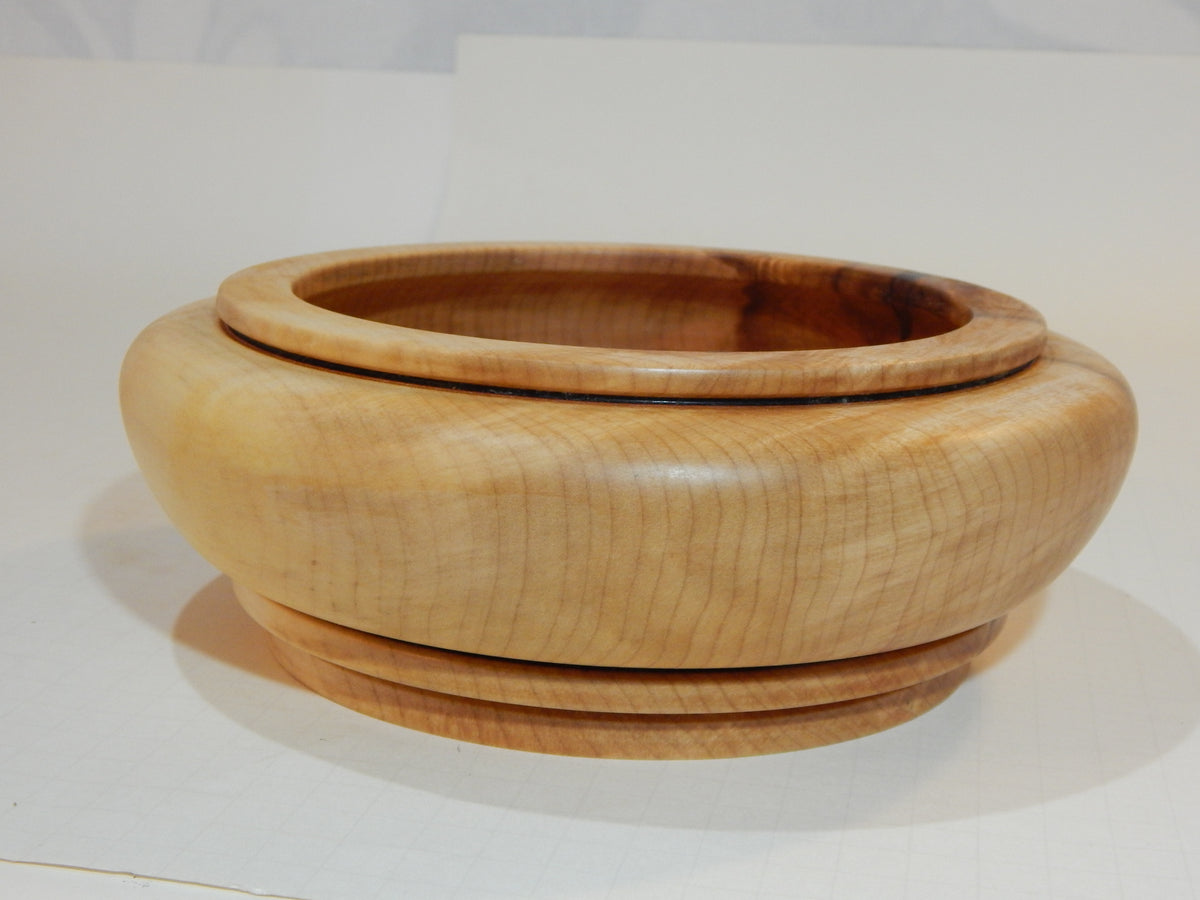 Maple Bowl, Handmade Lathe Turned Box, Artisan Crafted