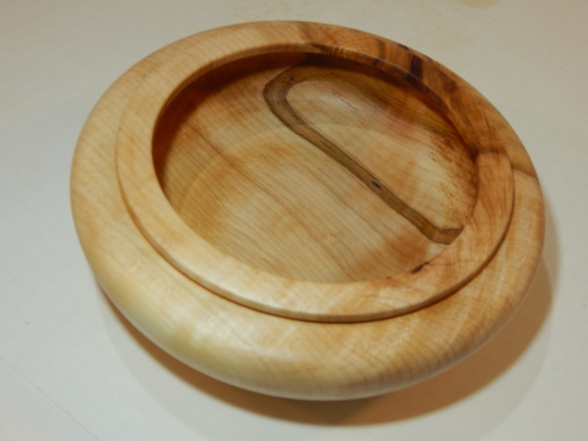 Maple Bowl, Handmade Lathe Turned Box, Artisan Crafted
