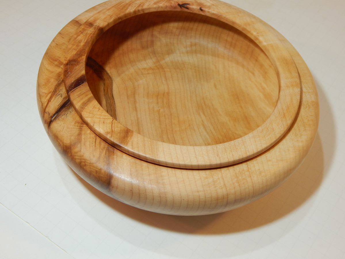 Maple Bowl, Handmade Lathe Turned Box, Artisan Crafted