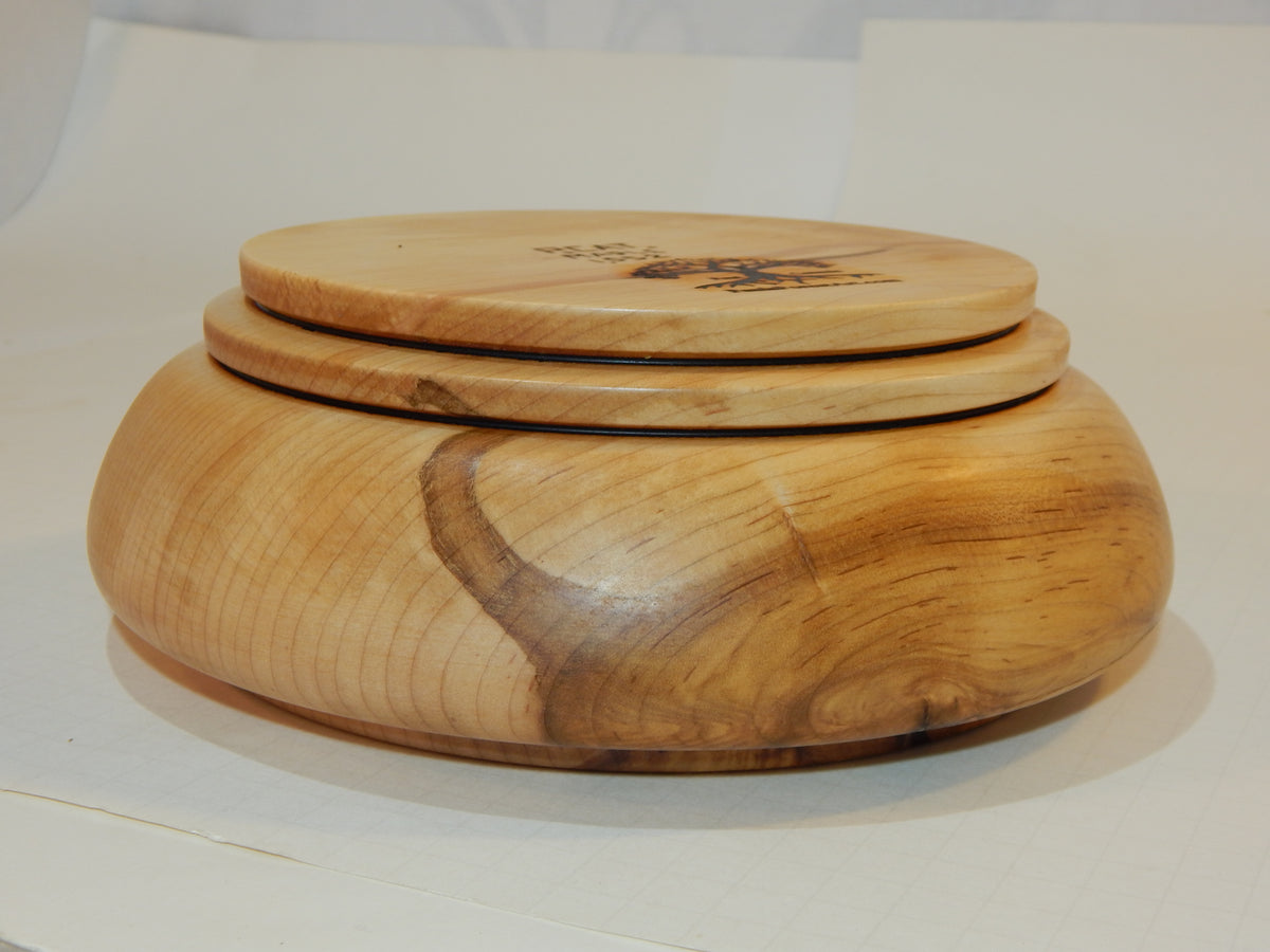Maple Bowl, Handmade Lathe Turned Box, Artisan Crafted