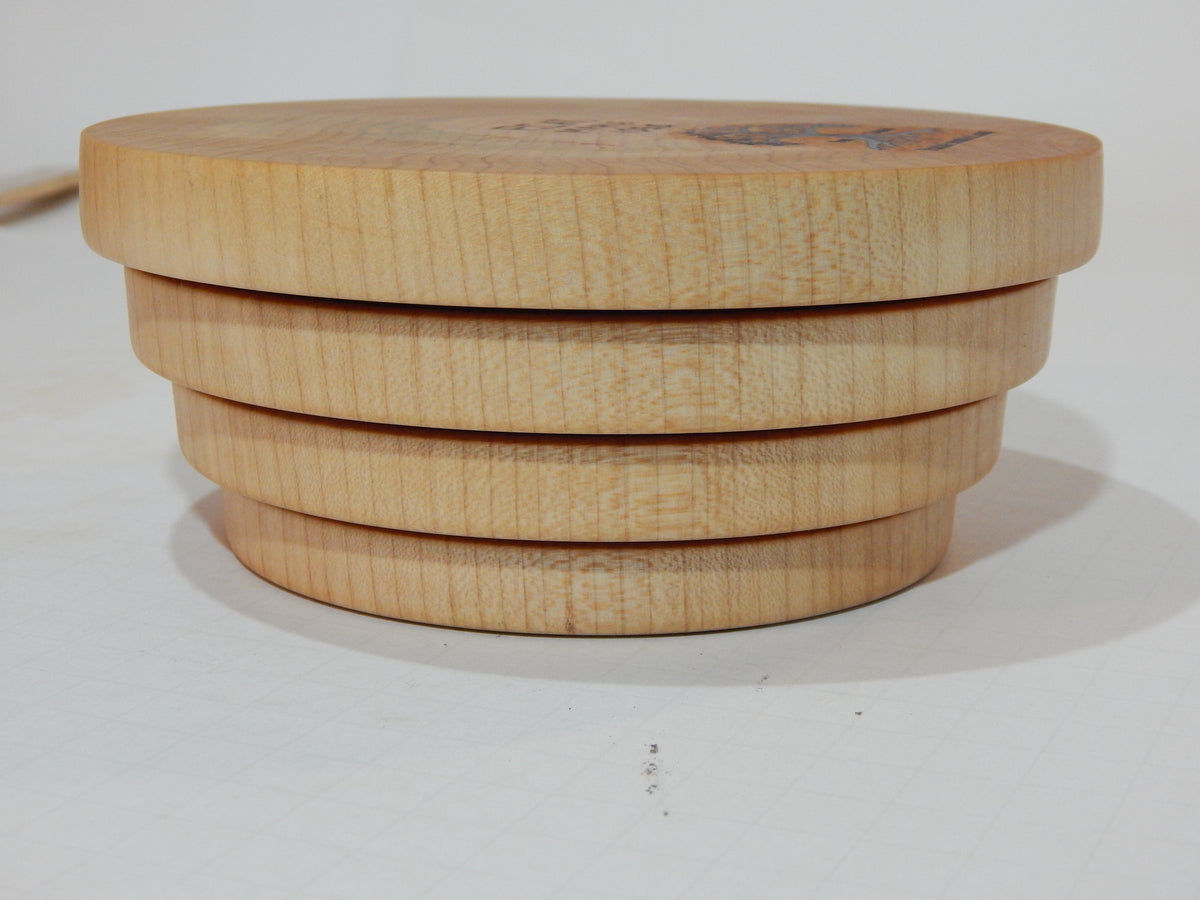 Maple Bowl, Handmade Lathe Turned Box, Artisan Crafted