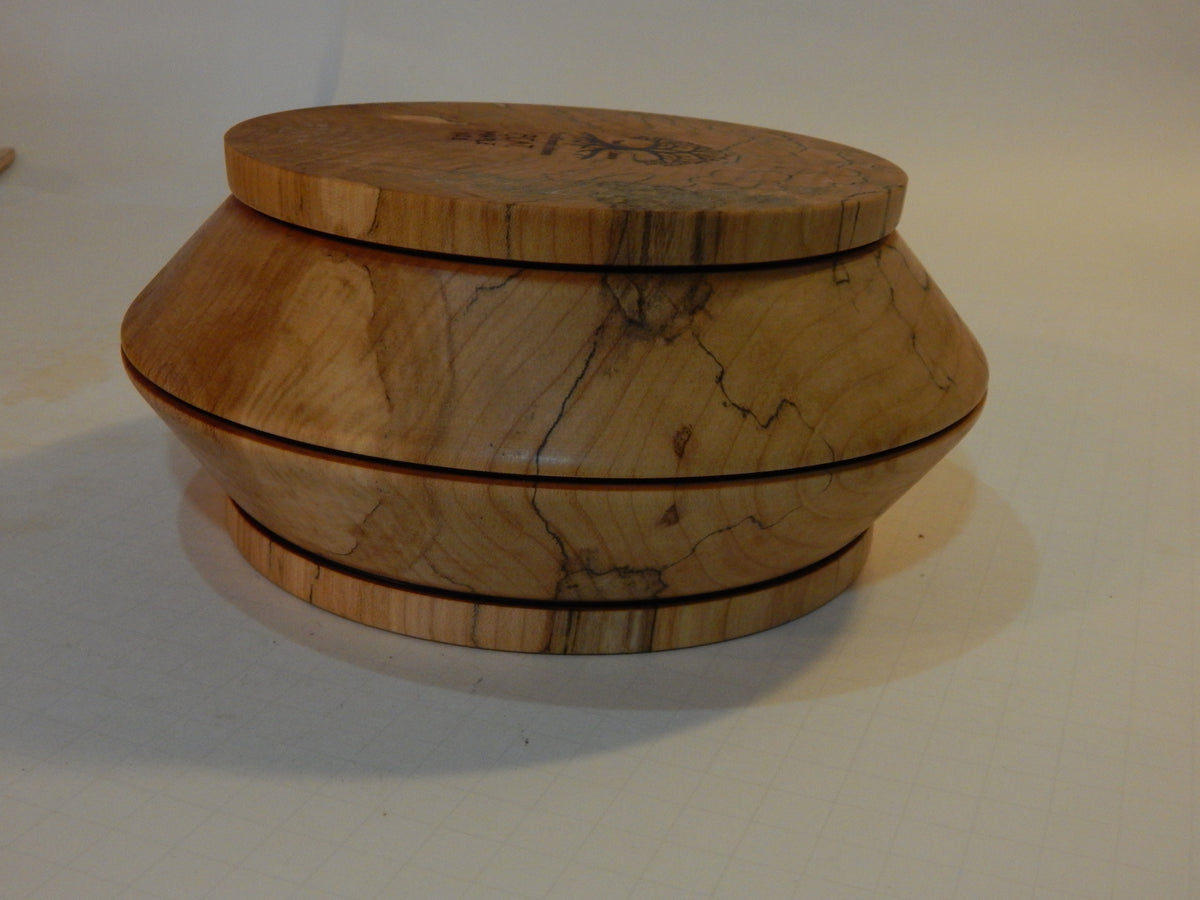 Maple Bowl, Handmade Lathe Turned Box, Artisan Crafted