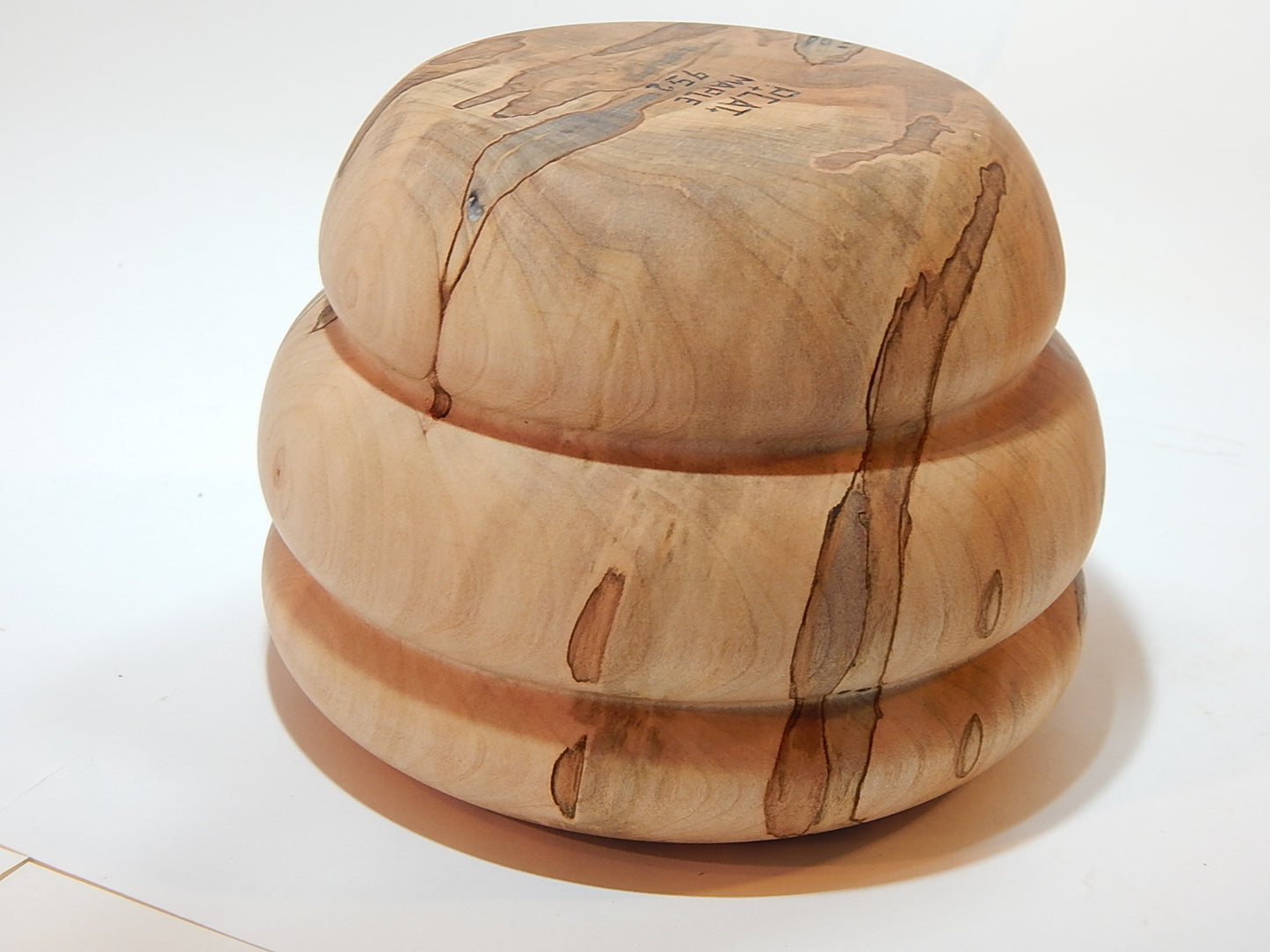 Maple Bowl, Handmade Lathe Turned Box, Artisan Crafted