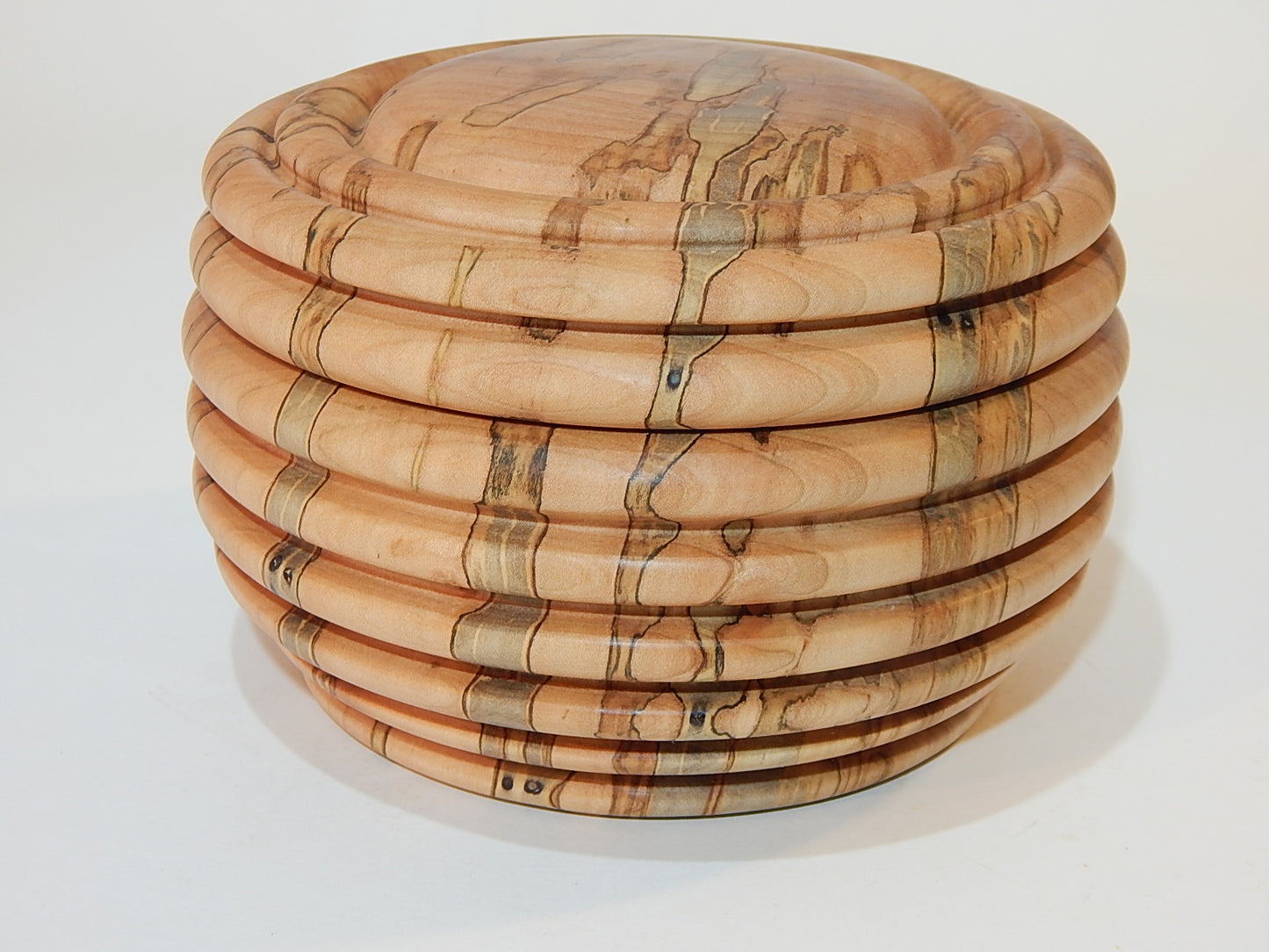 Maple Bowl with Lid, Handmade Lathe Turned Box, Artisan Crafted