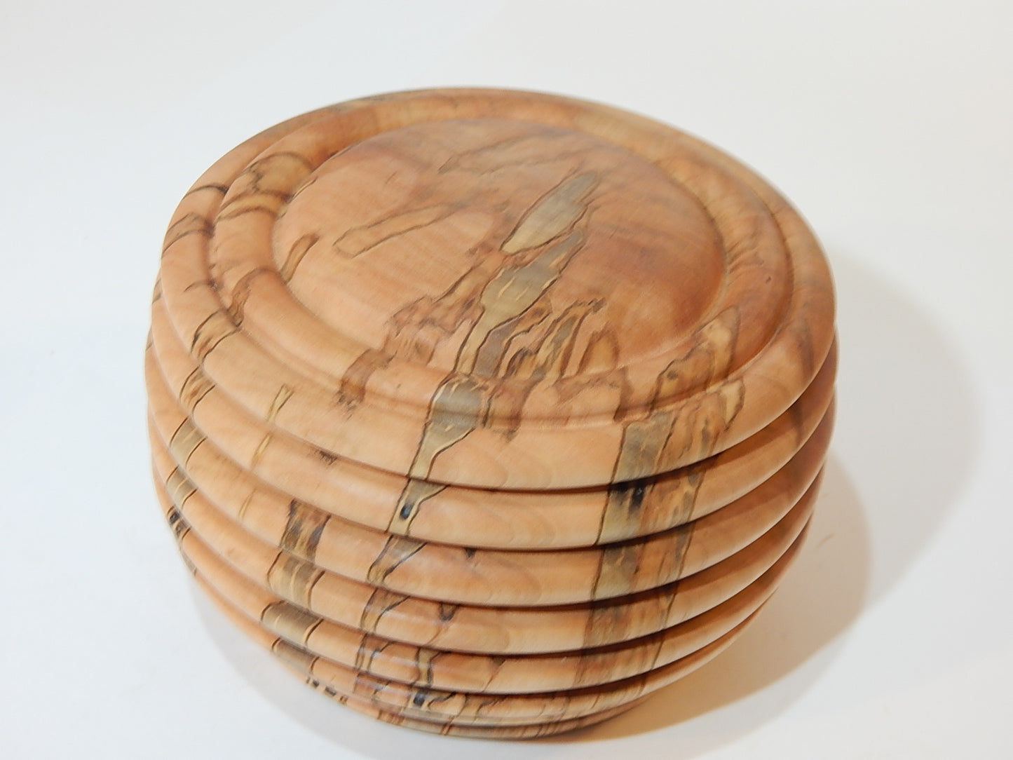 Maple Bowl with Lid, Handmade Lathe Turned Box, Artisan Crafted