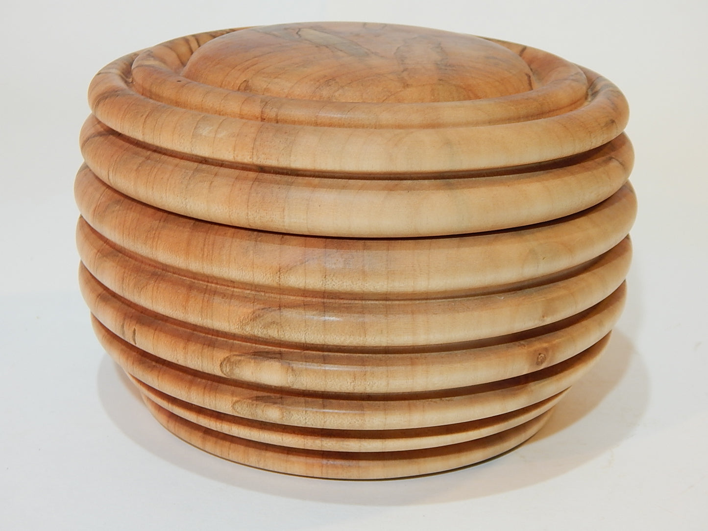 Maple Bowl with Lid, Handmade Lathe Turned Box, Artisan Crafted