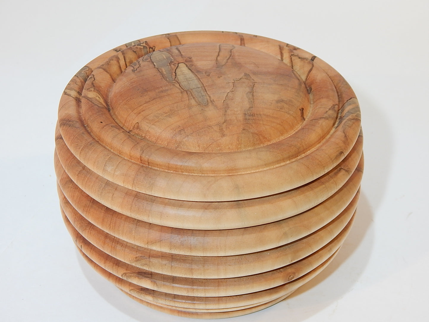 Maple Bowl with Lid, Handmade Lathe Turned Box, Artisan Crafted