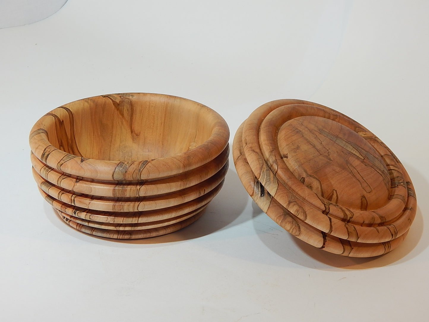Maple Bowl with Lid, Handmade Lathe Turned Box, Artisan Crafted