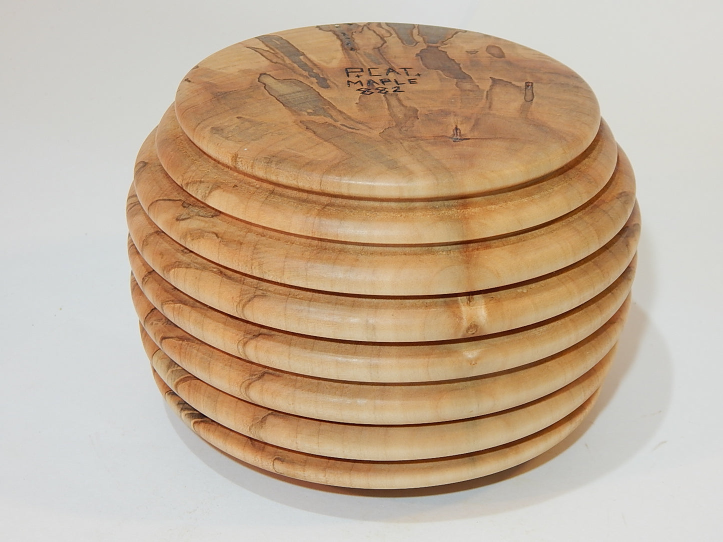 Maple Bowl with Lid, Handmade Lathe Turned Box, Artisan Crafted