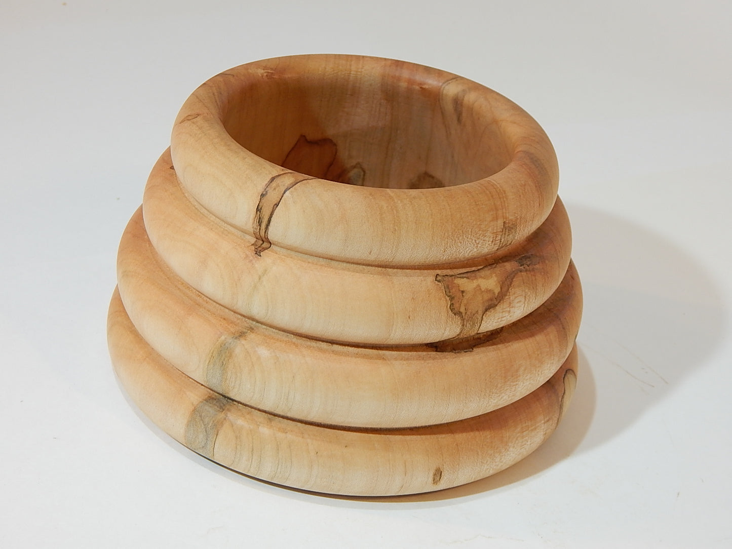 Maple Bowl, Handmade Lathe Turned Box, Artisan Crafted