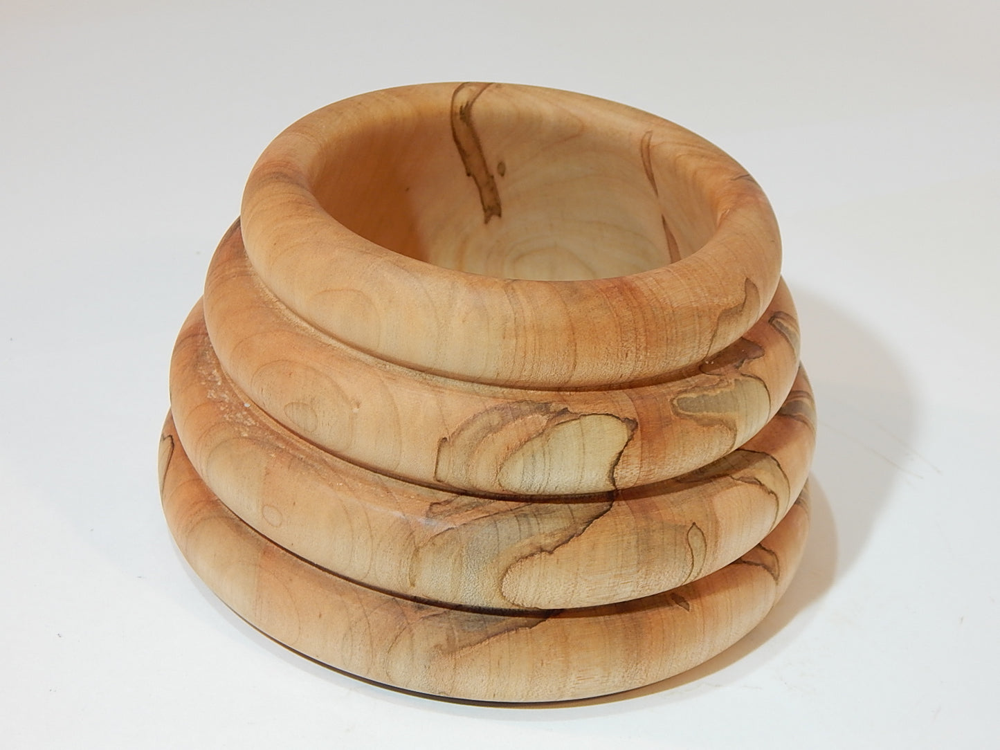 Maple Bowl, Handmade Lathe Turned Box, Artisan Crafted