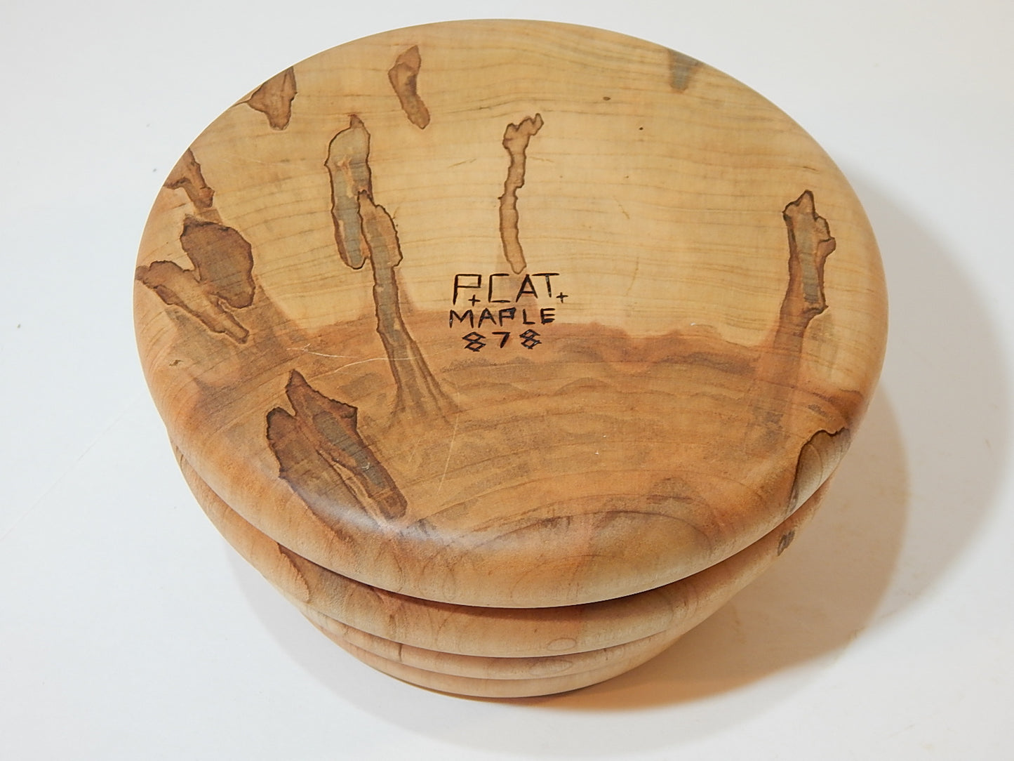 Maple Bowl, Handmade Lathe Turned Box, Artisan Crafted