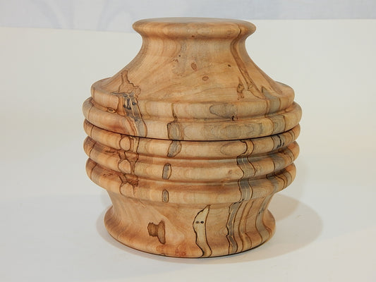 Maple Bowl with Lid, Handmade Lathe Turned Box, Artisan Crafted