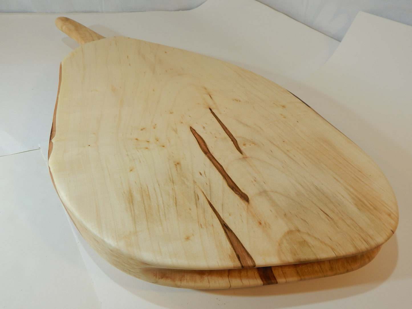 Large Ambrosia Maple Charcuterie / Cutting Board, Live Edge Bark