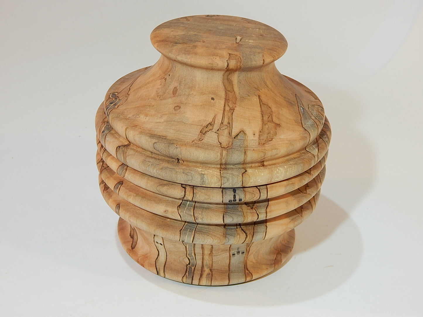 Maple Bowl with Lid, Handmade Lathe Turned Box, Artisan Crafted